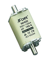 Вставка плавкая NH00, 160A, 500VAC, 120kA, тип gG | код NH00-160GG | CHFE