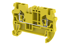 Клемма проходная пружинная 2,5 мм2, на 2 подключения, желтая SQ2.5-YELLOW | код 2102010004 | Elmex