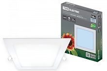 Светильник ультратонкий встраиваемый светодиодный Даунлайт квадрат СВО (белый) 18 Вт 4000К TDM | код SQ0329-0122 | TDM