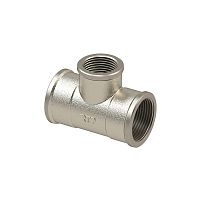 Тройник переходной латунь внутр./внутр./внутр. резьба 3/4х1/2х3/4дюйм никель (инд. упак.) | код 34924 | RTP