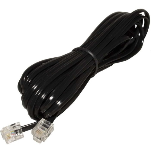 Телефонный шнур удлинитель RJ-11 (6P-4C) RUICHI, длина 7 метров, чёрный | код 113136 | Ruichi