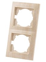 Рамка 2-х постовая вертикальная сосна Лама TDM | код SQ1815-0333 | TDM