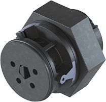 Розеточный разъем в панель М16,6, IP68(69k), 4 полюса, цвет: серый, номинальные характеристики: 250V/400V 8A, серия gesis RST MICRO | код 41.041.4041.4 | Wieland
