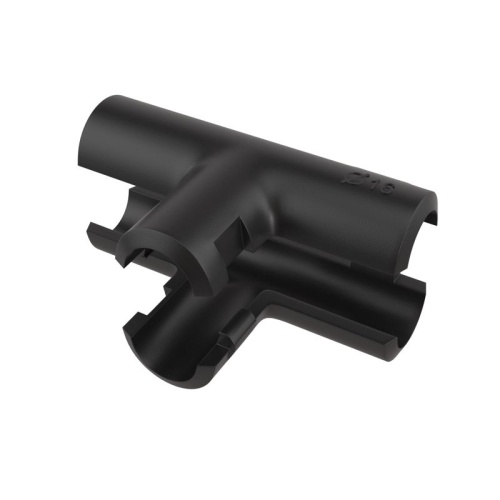 Тройник открывающийся, IP40, д.16мм, черный | код 50616B | DKC