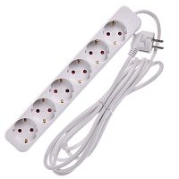 UMA Удлинитель У06 6 мест 2P+PE 3м 3х1мм2 10А белый IEK | код UM-YP10-10-06-03-Z-K01 | IEK