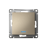 ATLASDESIGN 1-клавишный ВЫКЛЮЧАТЕЛЬ с подсветкой ,сх.1а, 10АХ,мех., быстрозажимные клеммы, ШАМПАНЬ | код ATN000513S | Systeme Electric