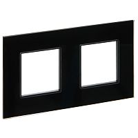 SKANDY Рамка 2-мест. SK-F22Bl стекло черн. IEK | код SK-M22-G-K02 | IEK