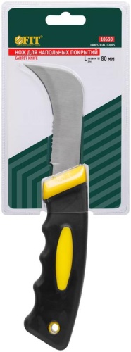 Нож для напольных покрытий, нерж.сталь, прорезиненная ручка | код 10630 | FIT фото 3