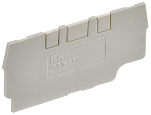 Заглушка для CP-MC 3 вывода 2,5мм2 серая IEK | код YCT22-00-3-K03-002-ZGL | IEK