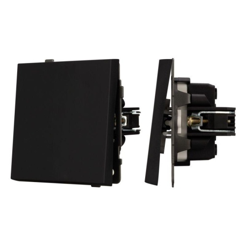 Механизм выключателя одноклавишный проходной SWT-TENDO-MKP1-SFPL-BK 230В 10А Arlight 054579