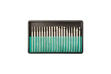 Шарошки, усиленная сталь с алмазным напылением, штифт диаметр 3 мм, 20 шт | код 36485 | FIT