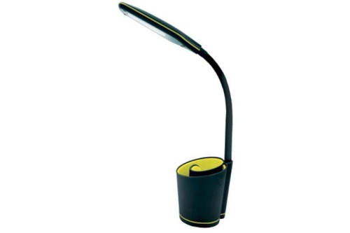 Светильник KD-813 C33 настол. 5Вт 3 ур. яркости органайзер USB раз. 2А черн./желт.