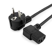 Кабель питания Cablexpert PC-186A-VDE, 1.8м, Schuko- C13, VDE, 10А, черный, угловой разъем, с заземлением, пакет | код PC-186A-VDE | Cablexpert