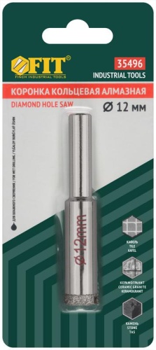 Коронка алмазная кольцевая для керамогранита / мрамора 12 мм | код 35496 | FIT фото 3