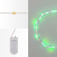 Гирлянда "Роса" 2м 20LED зел. прозр. провод 2Вт 4.5В IP20 | код 303-008 | Neon-Night