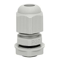 Сальник PG7 IP54 отв. d13мм провод d3-6.5мм (уп.4шт) PROxima | код plc-pg-7-4-r | EKF