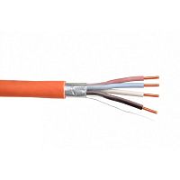 Кабель монтажный огнестойкий ТЕХНОКАБЕЛЬ-НН КПСЭнг(А)-FRLS-2х2х0,2, медный, экранированный, с низким дымо и газовыделением, 200 м, оранжевый | код КПСЭнг(А)-FRLS-2х2х0,2 | ТЕХНОКАБЕЛЬ-НН