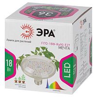 Фитолампа для растений светодиодная FITO-18W-Ra90-E27 полного спектра 18 Вт Е27 | код Б0057710 | ЭРА