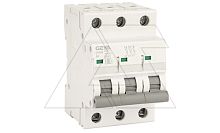 Авт. выключатель GYM8-3P-6B, 3P, 6A, хар-ка B, 4,5kA, 3M, без подкл. AU8, AL8. | код GYM83P6B_0 | GEYA