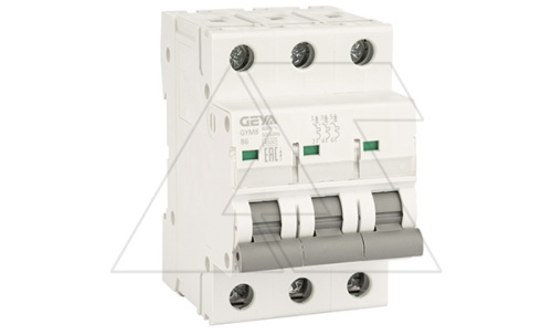 Авт. выключатель GYM8-3P-6B, 3P, 6A, хар-ка B, 4,5kA, 3M, без подкл. AU8, AL8. | код GYM83P6B_0 | GEYA Авт. выключатель GYM8-3P-6B, 3P, 6A, хар-ка B, 4,5kA, 3M, без подкл. AU8, AL8. | код GYM83P6B_0 | GEYA