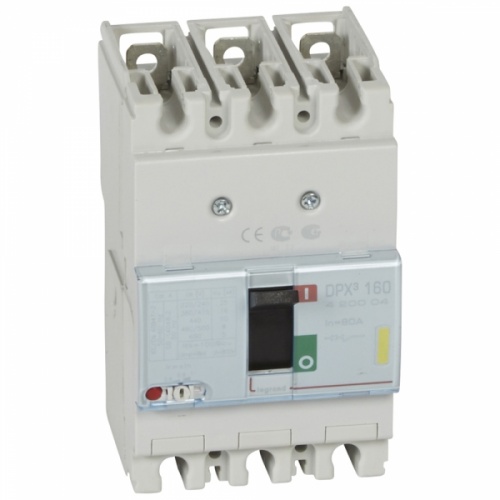 Автоматический выключатель DPX3 160 - термомагнитный расцепитель - 16 кА - 400 В~ - 3П - 80 А | код. 420004 | Legrand 