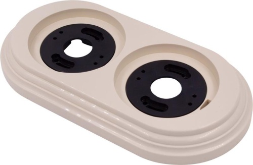 Рамка 2-х постовая пластик песочн. зол. | код BF1-620-24 | Bironi