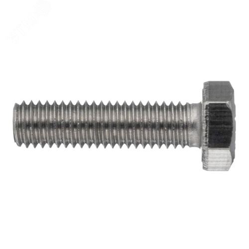 Болт ГОСТ 7798-70 М16х35 шестигранная голова полная резьба класс прочности 8.8 покрытие цинк | код A02001603533105 | РФ