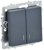 BRITE Выключ. 2-кл. с инд. отел. 10А ВС10-2-9-БрМ мар. IEK | код BR-V20-2-10-K35 | IEK