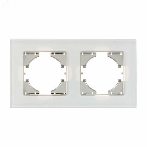 Рамка 2-местная стекло бел. | код С1120-030 | GUSI