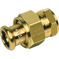 Сгон с плоским уплотнением бронза пресс 12 х 3/8' НР для медных труб (183331238) | код RG008TFBO199G1 | Sanha