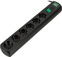 Сетевой фильтр Most RG 2м (6 розеток) черный (коробка) | код 587277 | MOST