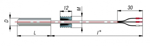 Термопреобразователь сопротивления ДТС654-РТ100.В3.25/6 | код 146952 | ОВЕН