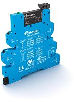 Модуль интерфейсный (сборка 34.81.7.024.9024 + 93.65.7.024) твердотельное реле MasterOUTPUT выход 6А (24В DC) 24В DC IP20 безвинт. клеммы Push-in | код 395070249024 | FINDER