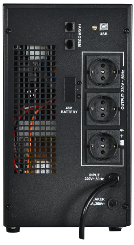 ITK ELECTRA LT ИБП 2кВА/1,6кВт с АКБ 4х7AH USB Schuko | код ELT-2000VA-1-004-S | ITK by IEK фото 2