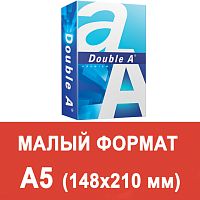 Бумага офисная DOUBLE A, МАЛОГО ФОРМАТА (148х210 мм), А5, 80 г/м2, 500 л., марка А+, ЭВКАЛИПТ, Таиланд, белизна 163% | код 110903 | DOUBLE A