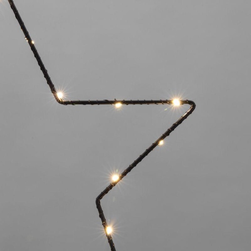 Звезда подвесная на металлическом каркасе 30см 20LED теплый белый питание 2хАА не в комплекте | код 501-057 | Neon-Night