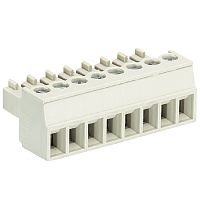 Розеточный разъем, угловой, на кабель, шаг 3,81 мм, 2 полюса, номинальное сечение: 1,5 мм кв., винтовая фиксация провода, 250V, 8А, с маркировкой, цвет: серый, серия 8813 B | код 25.620.0253.0 | Wieland