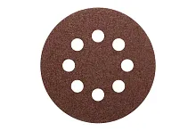 Круги абразивные шлифовальные перфорированные на ворсовой основе под ''липучку'' (Р100, 125 мм, 5шт), Profi | код 85-620 | CUTOP