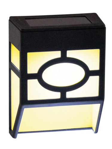 Светильник садовый 12х9х5см 4500К бел. свет на солнечной батарее настенный на 2-х крепл-х (уп.2шт) | код KOC_SOL112 | КОСМОС