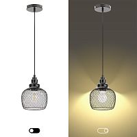 Подвес PL8 BK металл, E27, max 60W, d170 мм, черный (10/180) | код Б0037455 | ЭРА