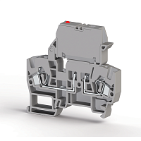 355 819, Клеммник пружинный с держ. предохр. (5х20, 5х25), откид.картридж, с индикацией 24VAC, на DIN-рейку, 4 мм.кв., (серый),YBK ILD 24 VAC | код 0.0.0.3.55819 | KLEMSAN