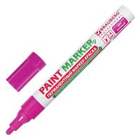 Маркер-краска лаковый (paint marker) 4 мм, РОЗОВЫЙ, БЕЗ КСИЛОЛА (без запаха), алюминий, BRAUBERG PROFESSIONAL, 151436 | код 151436 | BRAUBERG
