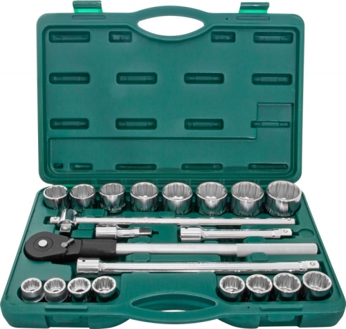 S04H6622S (S04H6422S) Набор головок торцевых дюймовых 3/4DR, SAE 7/8--2, 22 предмета | код S04H6622S | JONNESWAY