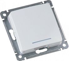 MASTER Переключатель одноклавишный с индикацией, скрытой установки, в рамку, белый | код ВС10-462 | HEGEL