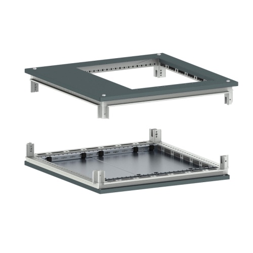 Крыша с фланцем и основание для 19 IT-CQE 600x800, RAL7011 | код R5RKTB68FIT | DKC