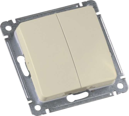 MASTER Выключатель двухклавишный скрытой установки, в рамку, слоновая кость | код ВС10-451-01 | HEGEL MASTER Выключатель двухклавишный скрытой установки, в рамку, слоновая кость | код ВС10-451-01 | HEGEL