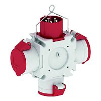 Тройник вход 32А выход 3 x CEE-розетки 32A 400V 5p 6h IP 44 | код 54567 | Bals