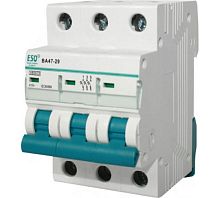 Автоматический выключатель ВА 47-29_3 полюса 50А ток к.з. 4.5кА хар-ка С ESQ | код 14.03.01.000026 | ESQ