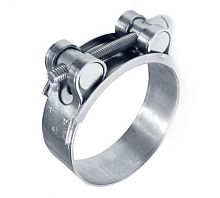 Хомут ленточный с болтом 115-130 W1 оцинкованная сталь 2.1 115-130/25 ГОСТ 28191-89 | код SIL115-130RB41 | Мир хомутов
