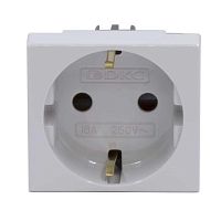 Розетка VIVA, в кабель-канал монтаж, с заземлением, со шторками, серый | код. 45025 | DKC